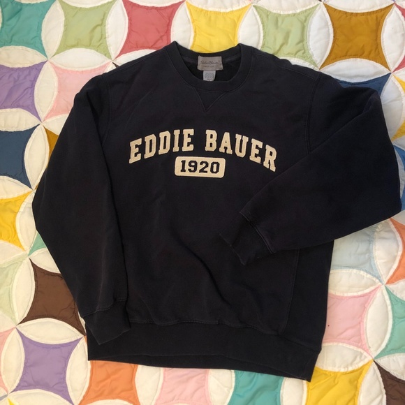 Vintage Eddie Bauer Branded Navy Crewneck Sweatshirt